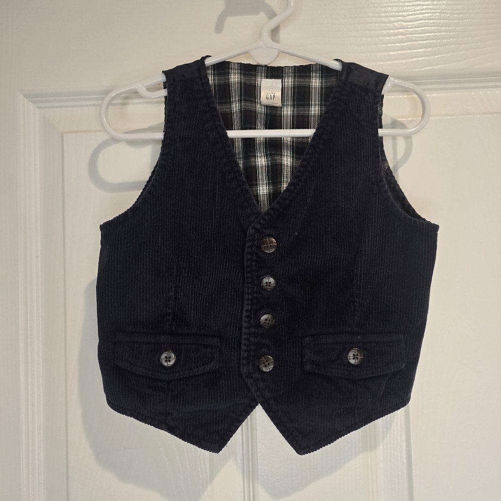 GAP Navy Corduroy Vest 18-24 months
